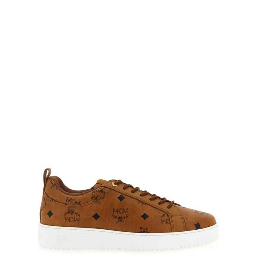 MCM Brown Polyethylene Low Top Men's Sneakers
